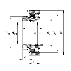 {(dio)S 2205-K-2RS-TVH-C3 + H305, (j) DIN 630  DIN 5415 (bio)(zhn)Ҫߴ, F׺;oɂ(c)ܷ